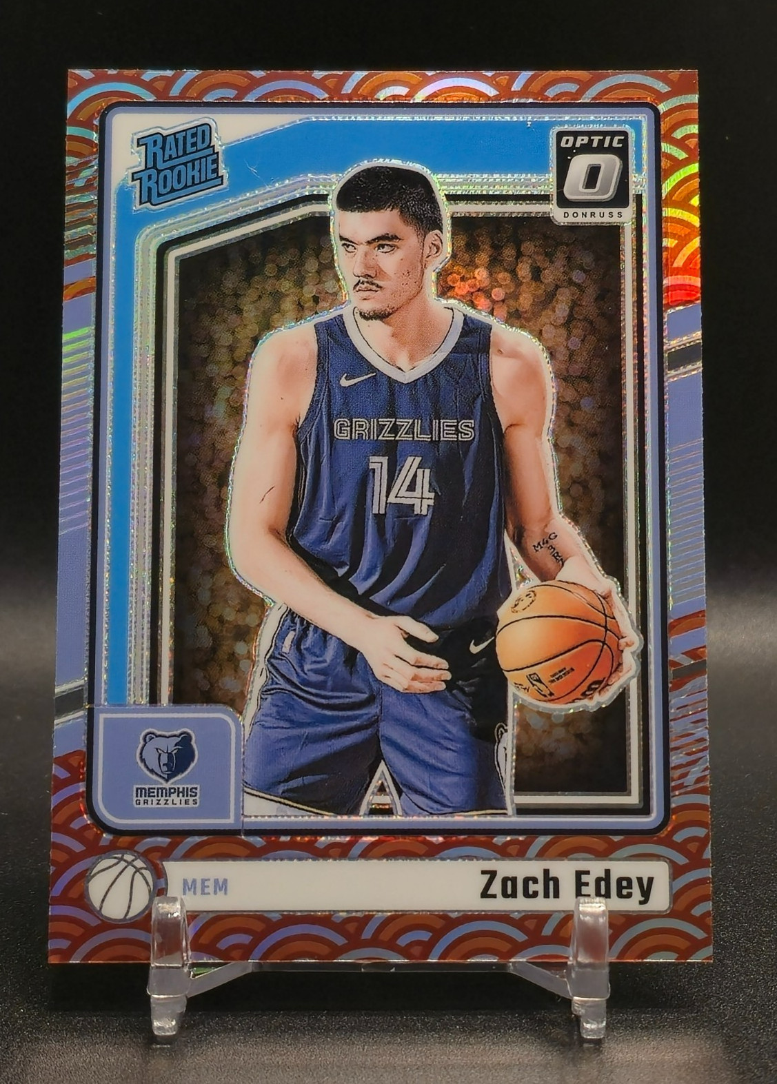 ZACH EDEY Rated Rookie RC 2024-25 Donruss Optic #288 Photon Prizm SSP Grizzlies