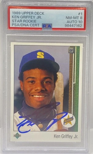 Ken Griffey Jr. 1989 Upper Deck Star Rookie Auto RC #1 Mariners PSA 8 Auto 10