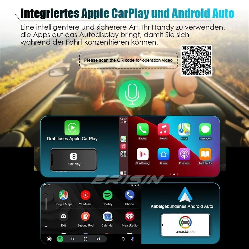 8-Kern CarPlay Android 14 GPS DAB+ Autoradio Für VW Golf 5/6 Caddy EOS Touran T5 - Bild 3 von 4