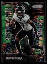 2025 Panini Prizm Fireworks Green Ice Brian Thomas Jr. Jacksonville Jaguars #14