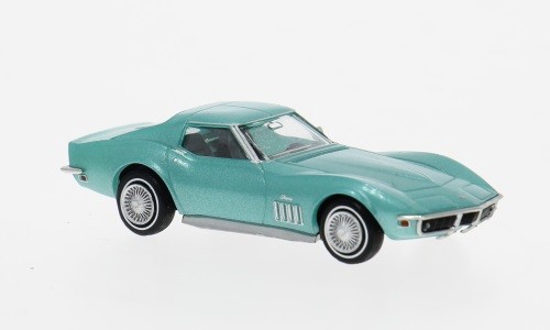 Brekina 19989 - 1/87 Chevrolet Corvette C3, Green, 1967 - New