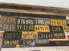 antique New York license plates