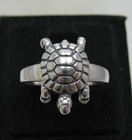 Genuine Sterling Silver Ring Turtle Hallmarked Solid 925 Handmade