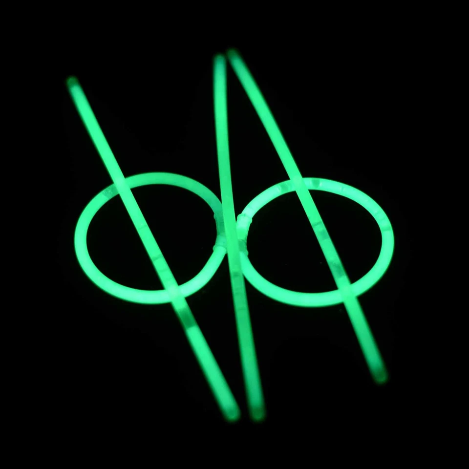 100x Green Glow Sticks Light Bracelets Disco Party Bulk stick glowsticks concert - image 2 of 4