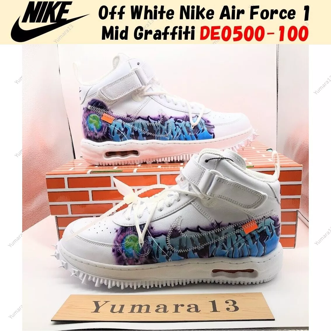 Graffiti' Off-White x Nike Air Force 1 Mids Are Available Now