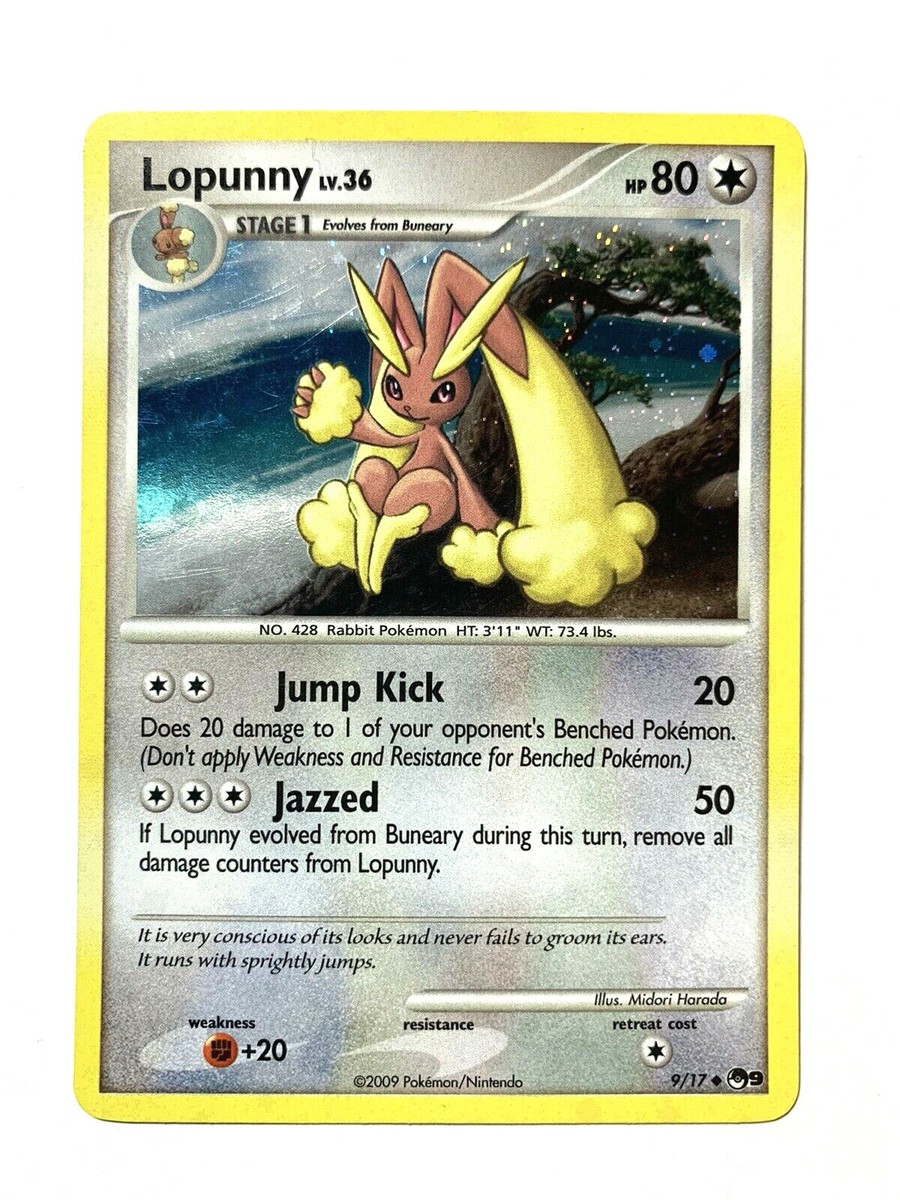 LOPUNNY LV.36 - 9/17 - POP Series 9 - HOLO - 2009 - Pokémon Card
