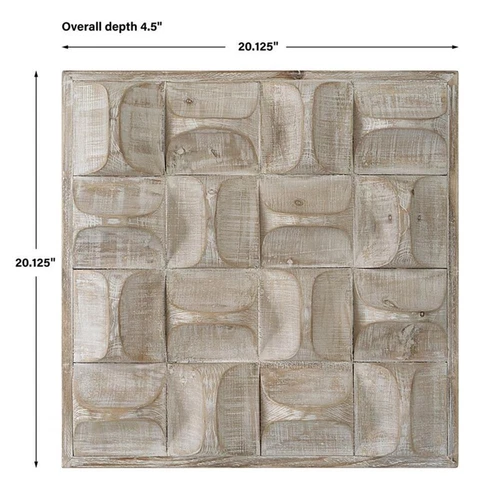 Uttermost Pickford Contemporary Fir Wood and MDF Wall Decor in Natural and Ivory - Picture 8 of 8