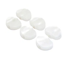 (6) White Pearloid Buttons Grover Rotomatic Full Size Guitar Tuners TK-7724-055