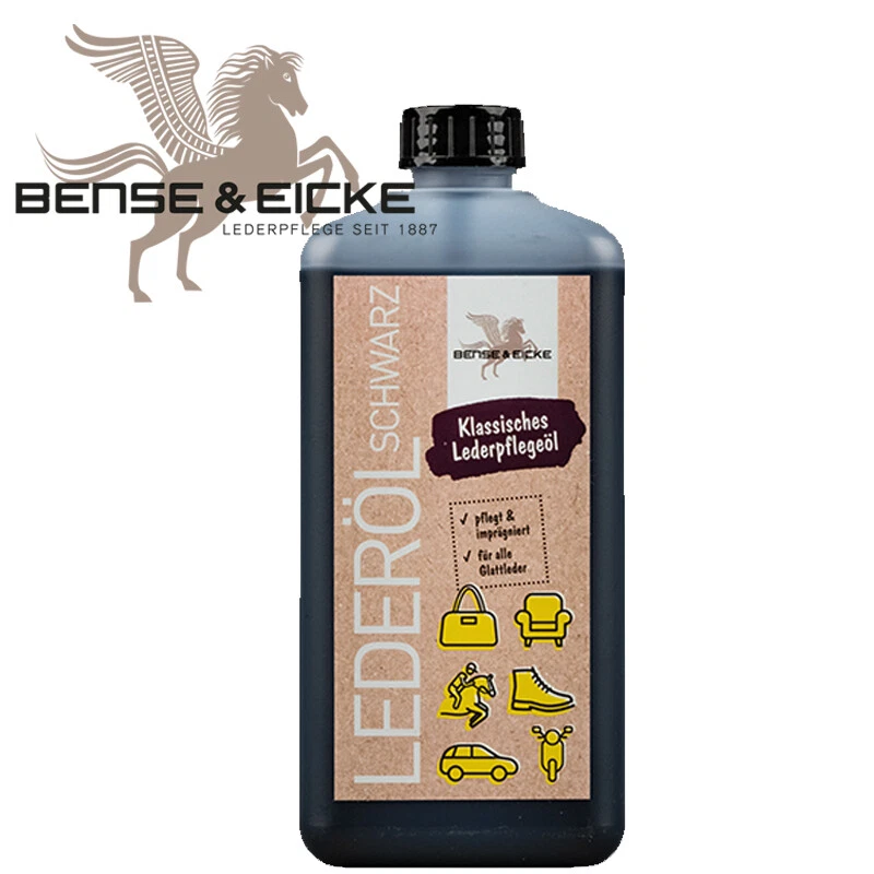 Lederöl schwarz 500 ml Bense & Eicke Lederpflege fuerTrensen Geschirre ..