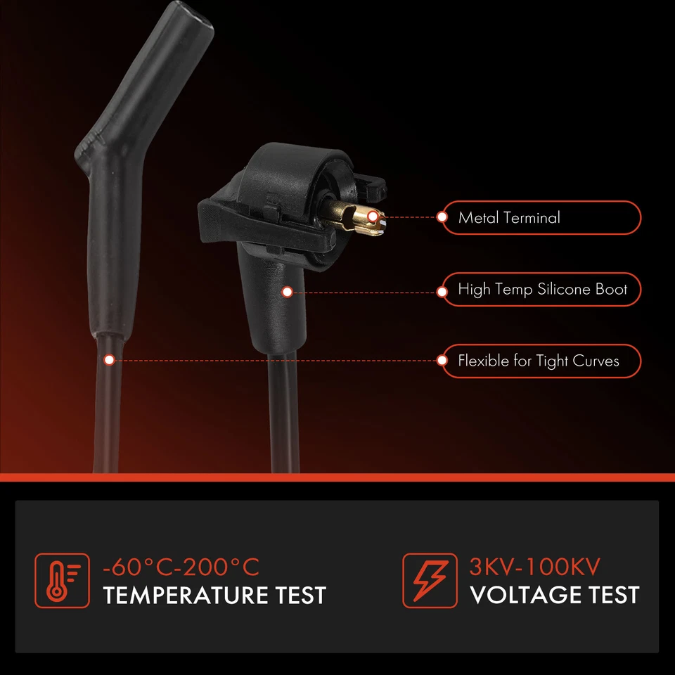 6 件火花塞电线套装适用于福特探险者 1991 - 1996 Ranger 马自达 B4000 V6 4.0L — 第 4/4 张图片