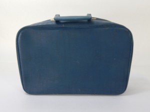 small blue suitcase