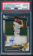 PSA 10 SHALIN POLANCO AUTO 2021 Bowman Chrome Prospects Autograph RC GEM MINT