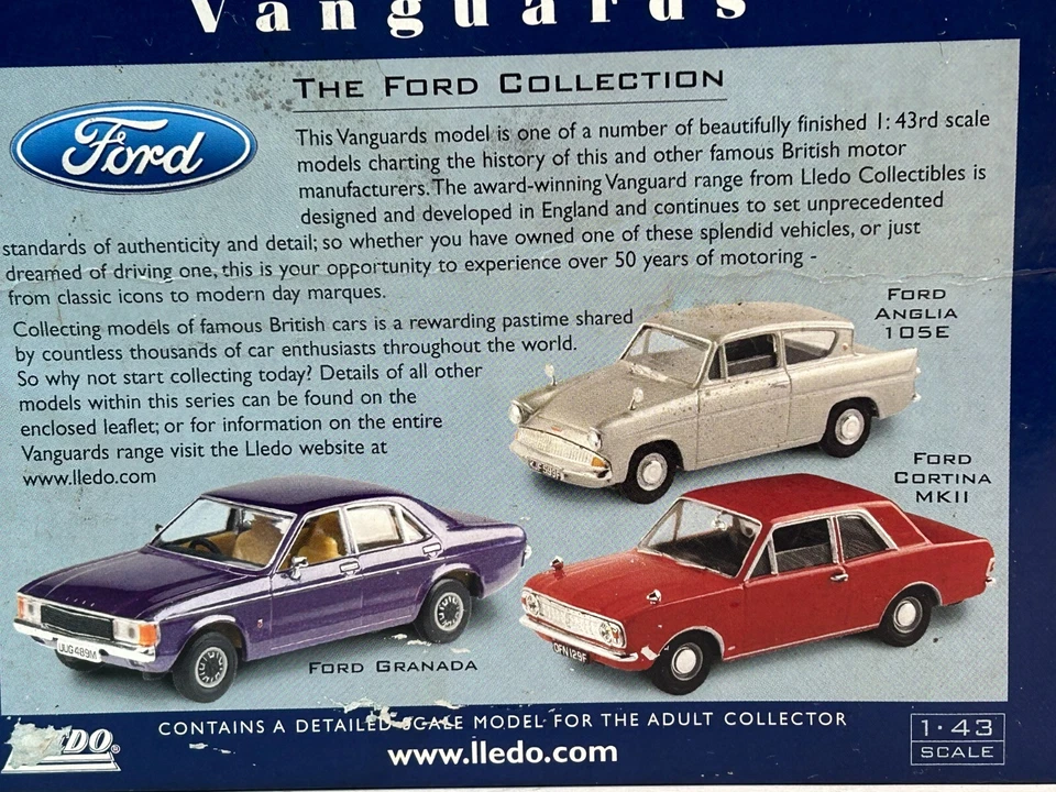 Corgi Vanguards 1:43 Scale Ford Granada Ghia Sedan - Image 4 of 4