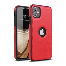 iPhone 11 Pro Red Leather Attention Grabbing Luxury Business Cell Phone Case