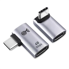Cable Matters Combo-Pack 40Gbps Right Angle USB-C Adapter Kit with 240W PD 