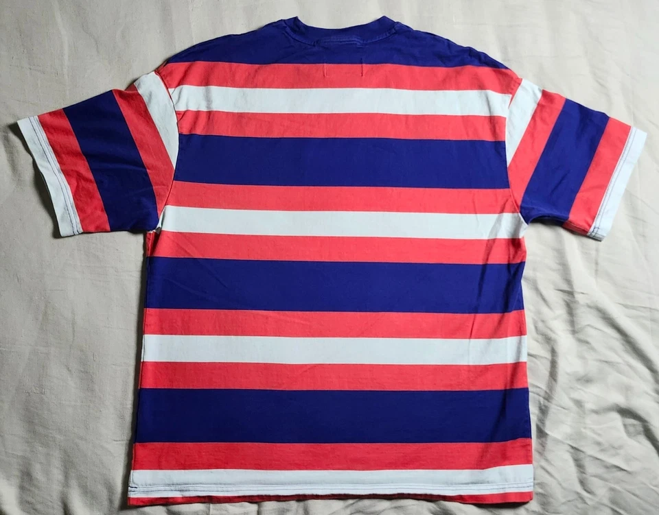 Air Jordan многоцветный в полоску футболка мужская ворота 100% хлопок размер большой - Изображение 4 из 4