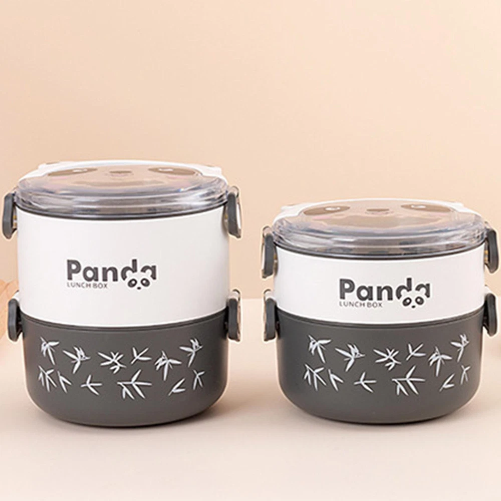 Lunch Box Container Cartoon Thermal Bento Box Stackable Leakproof Food Container