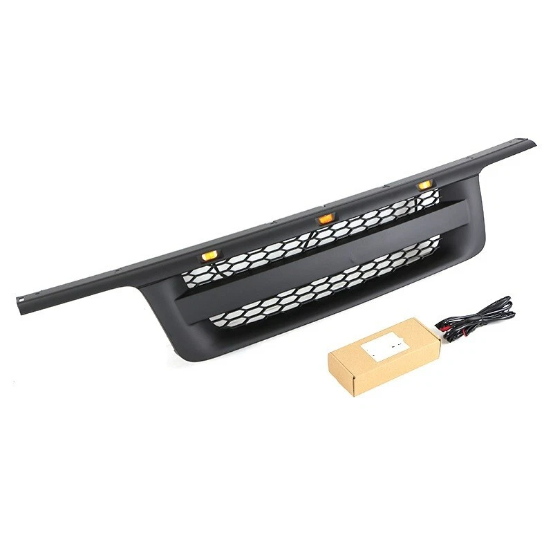 Parrilla delantera negra para Ford Ranger 1995 1996 1997 parrilla con luces LED Foto 3 de 3