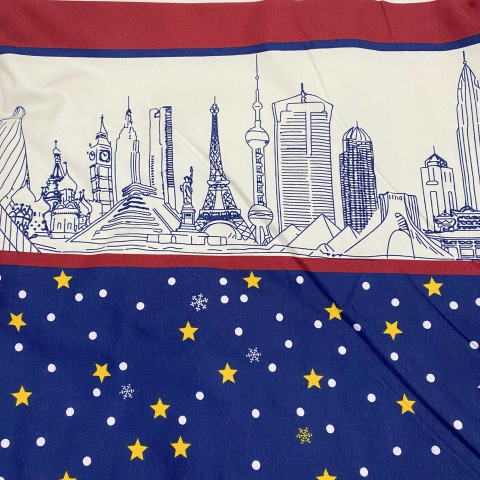 World Landmarks Duvet Cover and Sheet 2 Pc Set Stars Stripes Full Double Size - Image 3 of 4