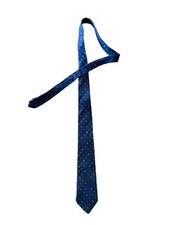Yves Saint Laurent Designer Neckwear Neck Tie Blue 100% Silk Men Made In USA EUC