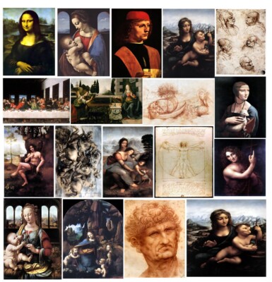 Leonardo da Vinci Italian 1452 -1590 Paintings Retro print old art A3/A4 poster