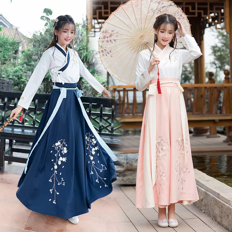 Chinese Style Hanfu Female Costume Waist-length Sarong Daily