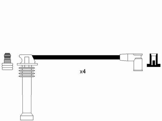 Fils de bougies isolés pour Ford Mondeo III 2.0 16V à haute conductivité