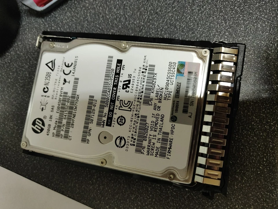 2x HP 653956-001 450GB 10K RPM SAS 6G DP 2.5" Hard Disk Drives with Tray - Image 2 of 2