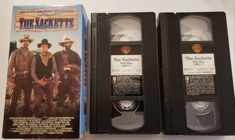 The Sacketts VHS 1991 (2-Tape Set) Lois L 'Amour - Image 3 of 3