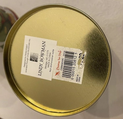 3 Christmas Tins Lindy Bowman Holiday Decor Stocking Stuffers Stacking Metal New - Picture 3 of 3