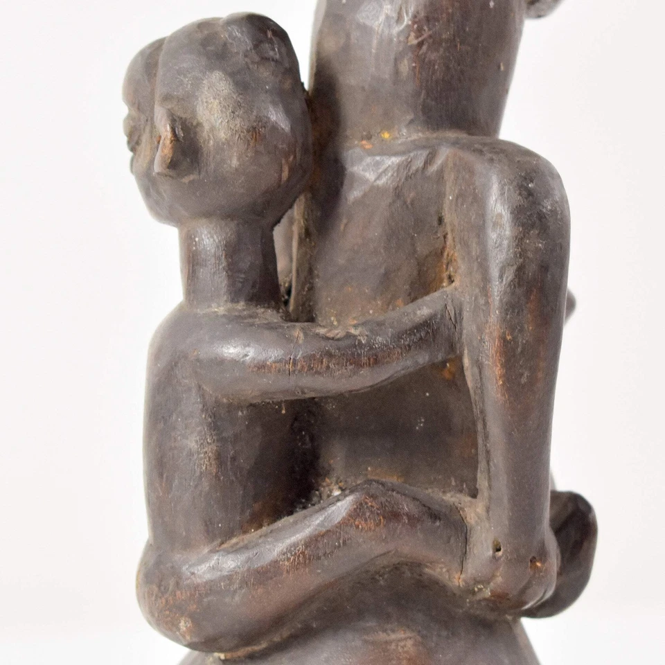 Yaka Miniature Figure with Child 10 Inch Congo - Image 3 of 4