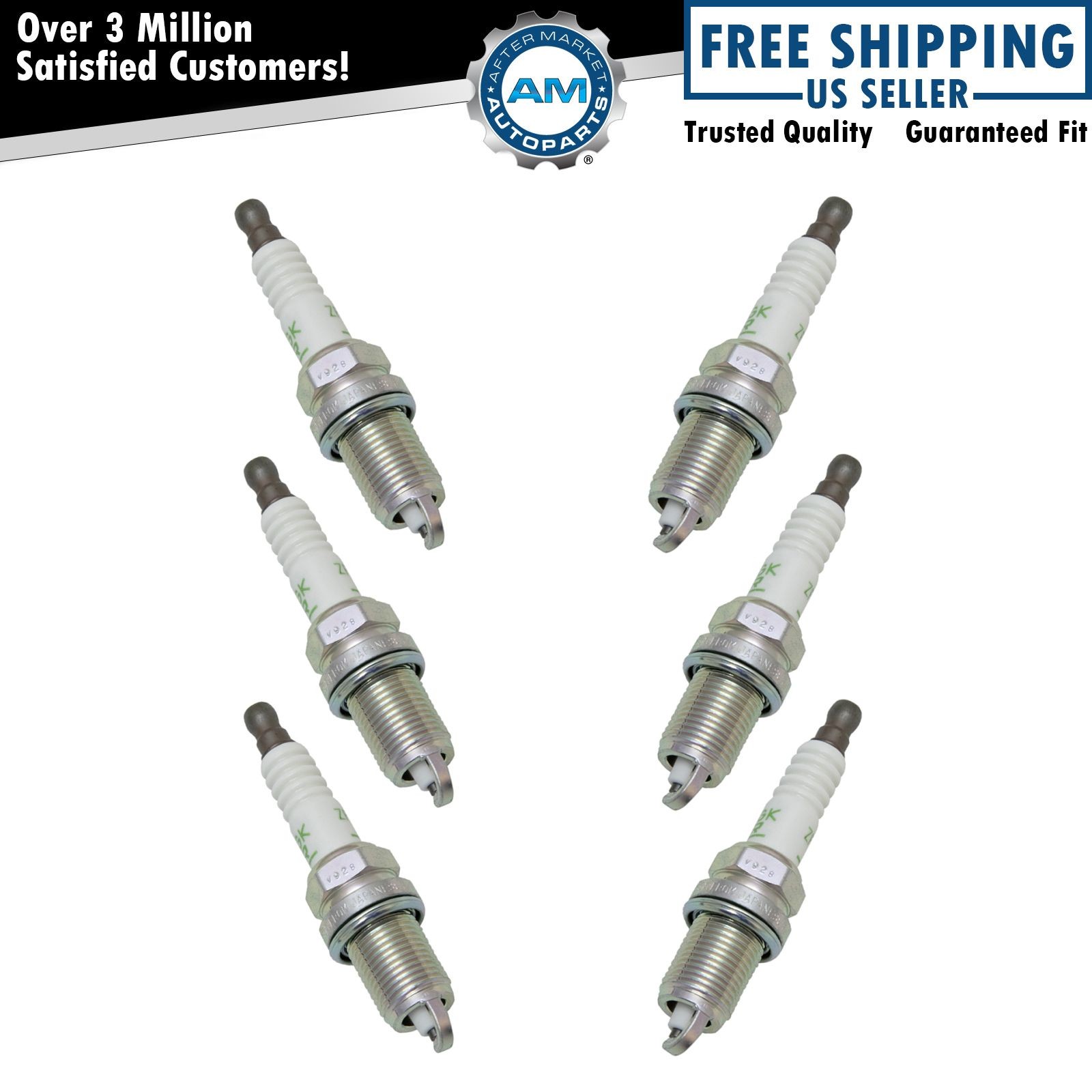 NGK V-Power 2262 Engine Ignition Spark Plug Kit Set of 6 New