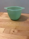 Vintage Jadeite Fire King Ribbed Glass Jane Ray Sugar Bowl Green