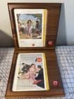 Vintage Coca Cola Framed Magazine Pages w/ Bottle Caps