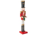 Nussknacker-Figur Kiefernholz Handgefertigte Weihnachtsdeko Rot Svartan