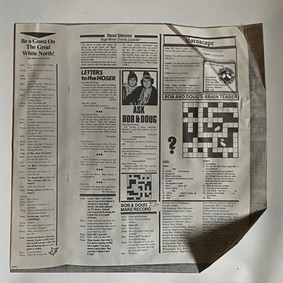 Bob And Doug McKenzie Great White North Vinyl LP 1981 Getty Lee NM Foto 4 de 4