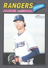 2026 Topps Heritage Dark Gray Border SP #98 Jacob deGrom Texas Rangers