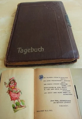 Poesiealbum BERLIN-Mariendorf 1915-1923, von Grete NEUBAUER, 45 Einträge - Bild 1 von 4