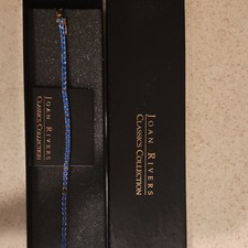 Joan Rivers Tennis Bracelet Blue Round Stone Prong Setting Gold