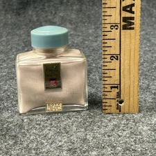 PARIS de COTY Vintage Powder Glass Bottle Blue Lid Schooner SAMPLE Mini Vanity