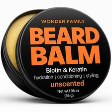 Biotin Beard Balm for Men Care – Moustache & Beard Hair Growth, Shaper, Straig