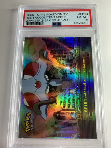 Topps Pokemon #EP18 2000 Tentacool y Tentacruel Rainbow Foil PSA 6 EX-MT - Imagen 1 de 2