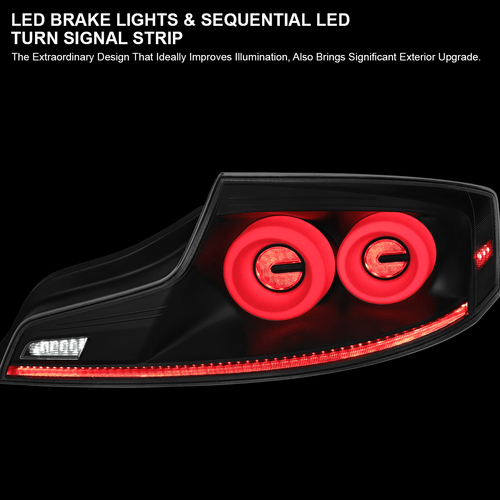 Fits 2003-2007 Infiniti G35 Coupe Projector Headlights+LED Tail Lamps Sequentail - Picture 9 of 13