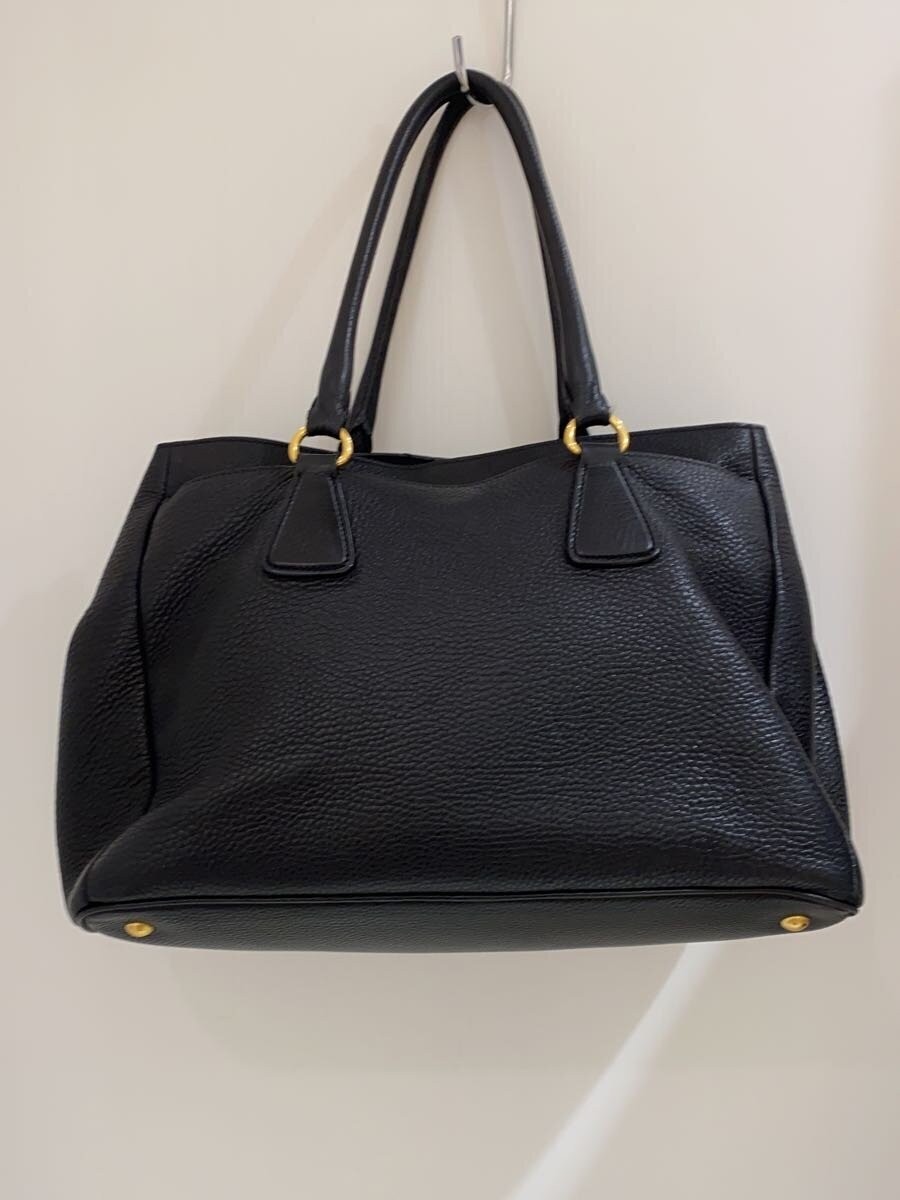 PRADA Handbag Leather BLK Solid Button Damage - image 3