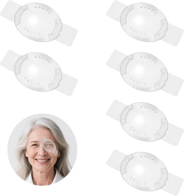 6 Pcs Eye Shield After Cataract Surgery Plastic Clear Eyes Patch Self-Adhesive