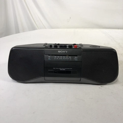 Sony CFS-B15 Boombox AM/FM Radio Cassette-Recorder Tape Player Tested