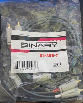 Binary B3-AUD-2 Cable Gray 3.3ft