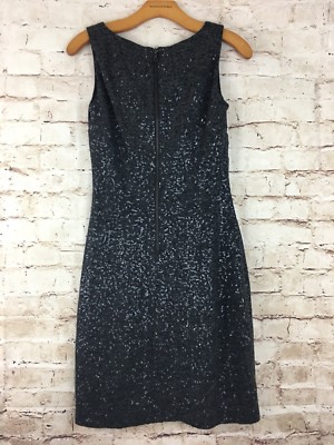Muse Dark Heather Gray Sequin Sleeveless Cocktail Party Dress Size 4 | eBay