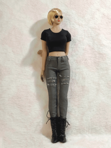 1/6 Maßstab Damen Sodier Kleidung 1:6 T-Shirt Modell für 12 Zoll PH Tbl Figur - Bild 3 von 9