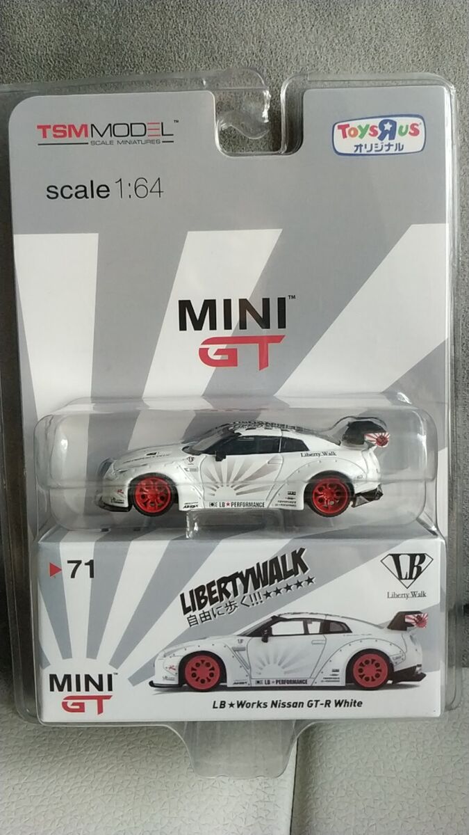 MINI GT 71 Toysrus LB WORKS Nissan GT-R (R35) White w/ Red MINI GT 71 Toysrus LB WORKS Nissan GT-R (R35) White w/ Red